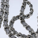 CHANEL Matelasse Hand Bag Caviar Skin 2way Silver CC Auth bs21131-15