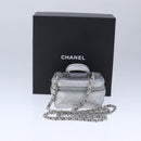 CHANEL Matelasse Hand Bag Caviar Skin 2way Silver CC Auth bs21131-12