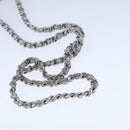 CHANEL Matelasse Hand Bag Caviar Skin 2way Silver CC Auth bs21131-8