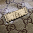 GUCCI GG Crystal Sherry Line Hand Bag Gray Gold Brown 131228 Auth bs21155-17