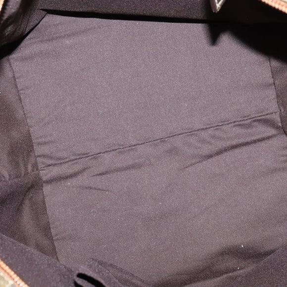 GUCCI GG Crystal Sherry Line Hand Bag Gray Gold Brown 131228 Auth bs21155