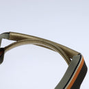 GUCCI GG Crystal Sherry Line Hand Bag Gray Gold Brown 131228 Auth bs21155-8