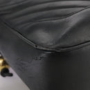 CHANEL V Stitch Hand Bag Leather Black CC Auth bs21163-8