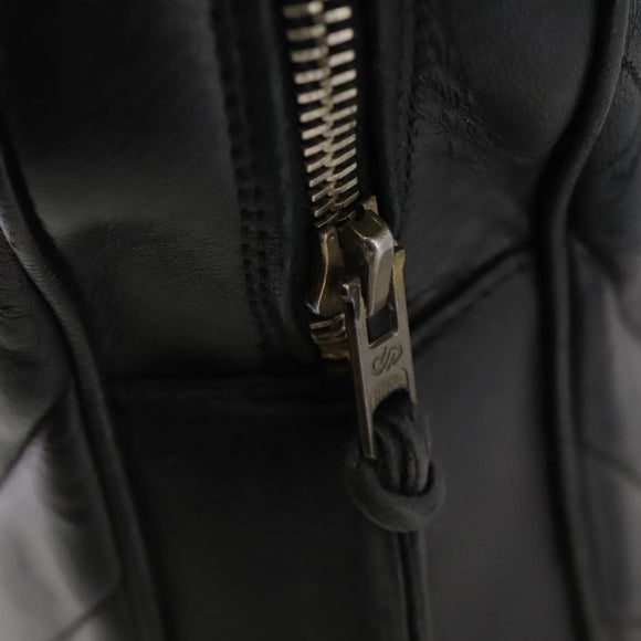 CHANEL V Stitch Hand Bag Leather Black CC Auth bs21163