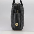 CHANEL V Stitch Hand Bag Leather Black CC Auth bs21163-3