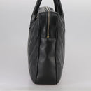 CHANEL V Stitch Hand Bag Leather Black CC Auth bs21163-4