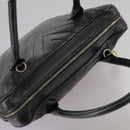 CHANEL V Stitch Hand Bag Leather Black CC Auth bs21163-6