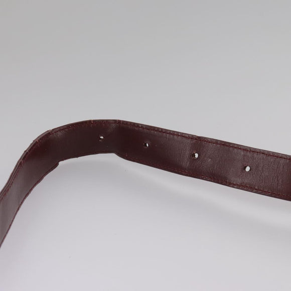 CARTIER Shoulder Bag Leather Red Auth bs21170