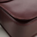 CARTIER Shoulder Bag Leather Red Auth bs21170-17