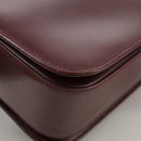 CARTIER Shoulder Bag Leather Red Auth bs21170-19
