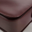 CARTIER Shoulder Bag Leather Red Auth bs21170-20