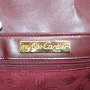 CARTIER Shoulder Bag Leather Red Auth bs21170-23