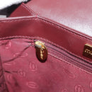 CARTIER Shoulder Bag Leather Red Auth bs21170-26