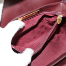 CARTIER Shoulder Bag Leather Red Auth bs21170-27