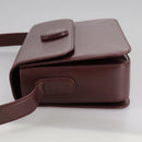 CARTIER Shoulder Bag Leather Red Auth bs21170-3