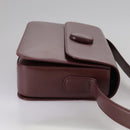 CARTIER Shoulder Bag Leather Red Auth bs21170-4