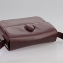 CARTIER Shoulder Bag Leather Red Auth bs21170-14