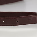 CARTIER Shoulder Bag Leather Red Auth bs21170-7