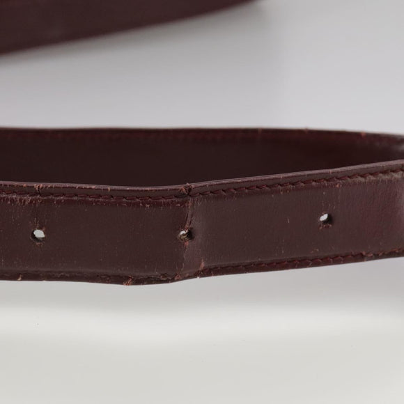 CARTIER Shoulder Bag Leather Red Auth bs21170