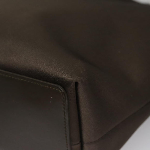 GUCCI Tote Bag Satin Brown 002 1099 Auth bs21178