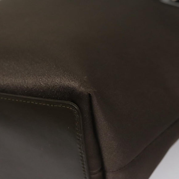 GUCCI Tote Bag Satin Brown 002 1099 Auth bs21178