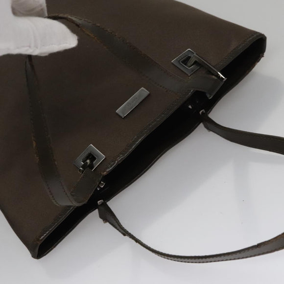 GUCCI Tote Bag Satin Brown 002 1099 Auth bs21178