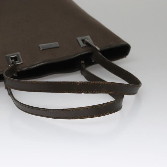 GUCCI Tote Bag Satin Brown 002 1099 Auth bs21178