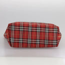 BURBERRY Nova Check Tote Bag Nylon Red Auth bs21181-5