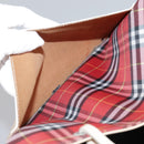 BURBERRY Nova Check Tote Bag Nylon Red Auth bs21181-21