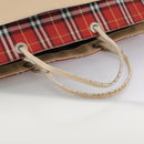 BURBERRY Nova Check Tote Bag Nylon Red Auth bs21181-7