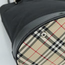 Burberrys Blue Label Tote Bag Nylon Black Auth bs21183-14