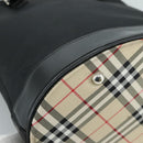 Burberrys Blue Label Tote Bag Nylon Black Auth bs21183-16