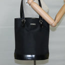 Burberrys Blue Label Tote Bag Nylon Black Auth bs21183-19