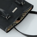 Burberrys Blue Label Tote Bag Nylon Black Auth bs21183-6