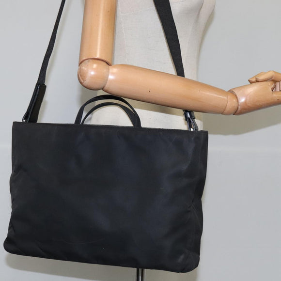 PRADA Hand Bag Nylon 2way Black Auth bs21184