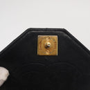 CHANEL Mademoiselle Chain Shoulder Bag Lamb Skin Black Gold CC Auth bs21196-18