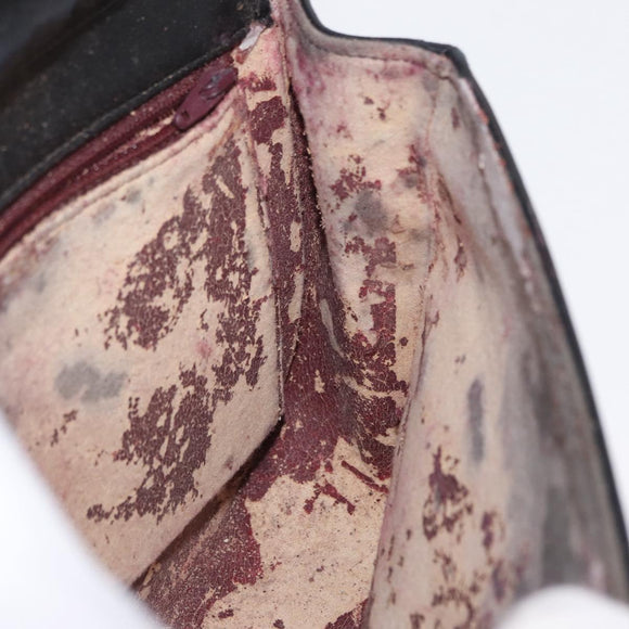 CHANEL Mademoiselle Chain Shoulder Bag Lamb Skin Black Gold CC Auth bs21196