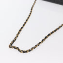 CHANEL Mademoiselle Chain Shoulder Bag Lamb Skin Black Gold CC Auth bs21196-7