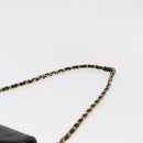 CHANEL Mademoiselle Chain Shoulder Bag Lamb Skin Black Gold CC Auth bs21196-8