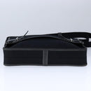HERMES Buenaventura Shoulder Bag Canvas Black Auth bs21202-5