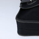 HERMES Buenaventura Shoulder Bag Canvas Black Auth bs21202-10