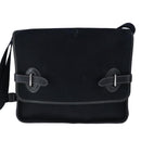HERMES Buenaventura Shoulder Bag Canvas Black Auth bs21202-13