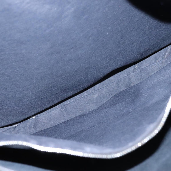 HERMES Buenaventura Shoulder Bag Canvas Black Auth bs21202