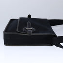 HERMES Buenaventura Shoulder Bag Canvas Black Auth bs21202-4