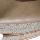Christian Dior Honeycomb Canvas Chain Shoulder Bag PVC Beige Gold Auth bs21206-11