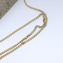 Christian Dior Honeycomb Canvas Chain Shoulder Bag PVC Beige Gold Auth bs21206-7