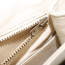 CHANEL Matelasse Chain Hand Bag Lamb Skin Beige Gold CC Auth bs21211-22