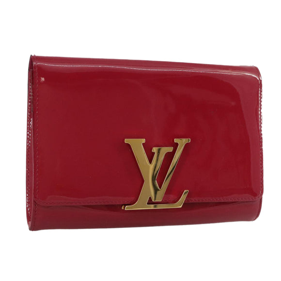 LOUIS VUITTON Pochette Louise EW Tasche Lackleder Rose Andian M94270 LV Auth bs21225V
