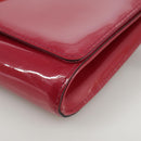 LOUIS VUITTON Pochette Louise EW Tasche Lackleder Rose Andian M94270 LV Auth bs21225V-14