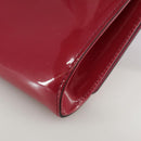 LOUIS VUITTON Pochette Louise EW Tasche Lackleder Rose Andian M94270 LV Auth bs21225V-16